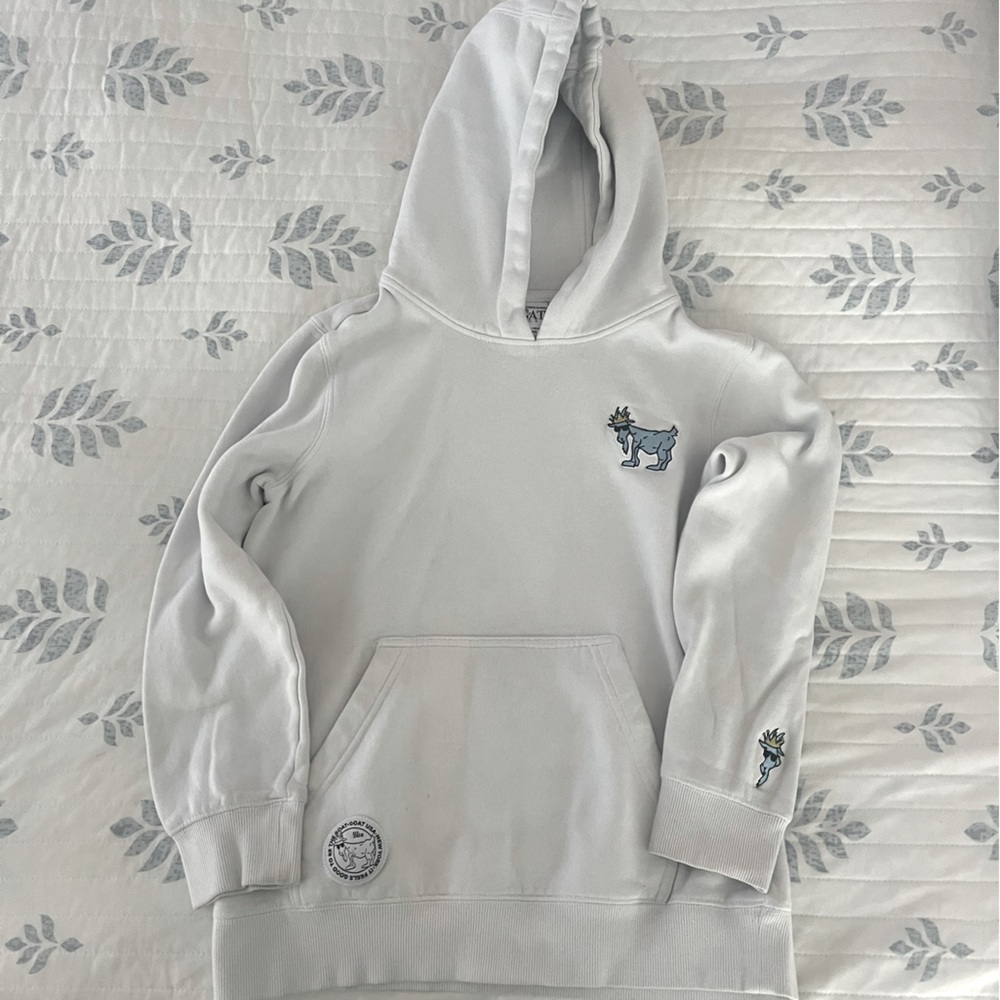 Goat USA White Hooded Sweatshirt